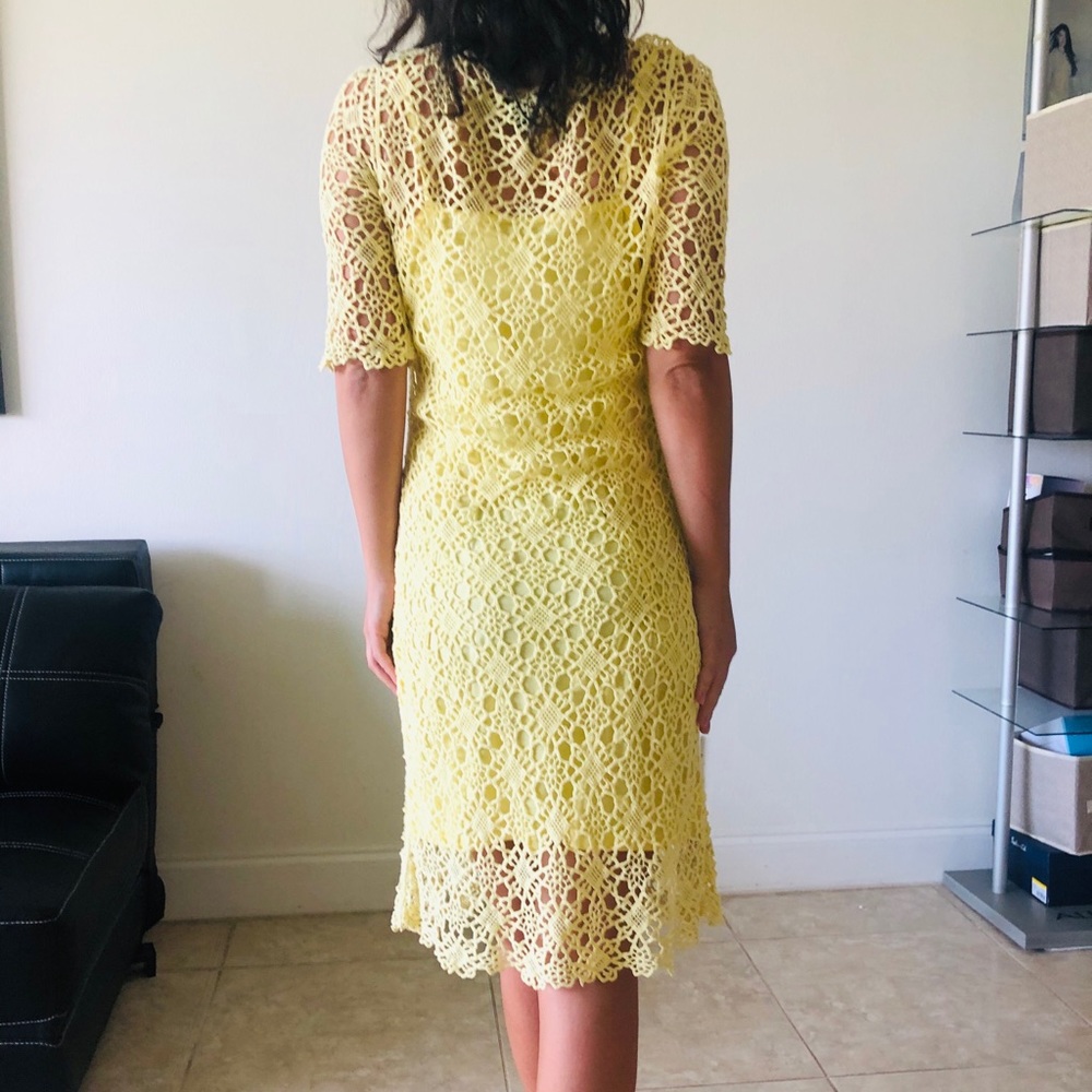 Ralph Lauren Classy Crochet Yellow dress S - Picture 11 of 14